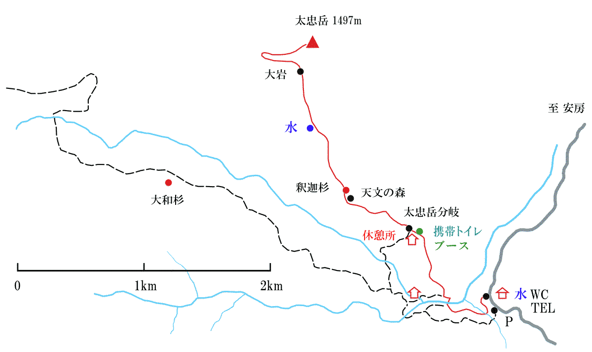 太忠岳コース地図