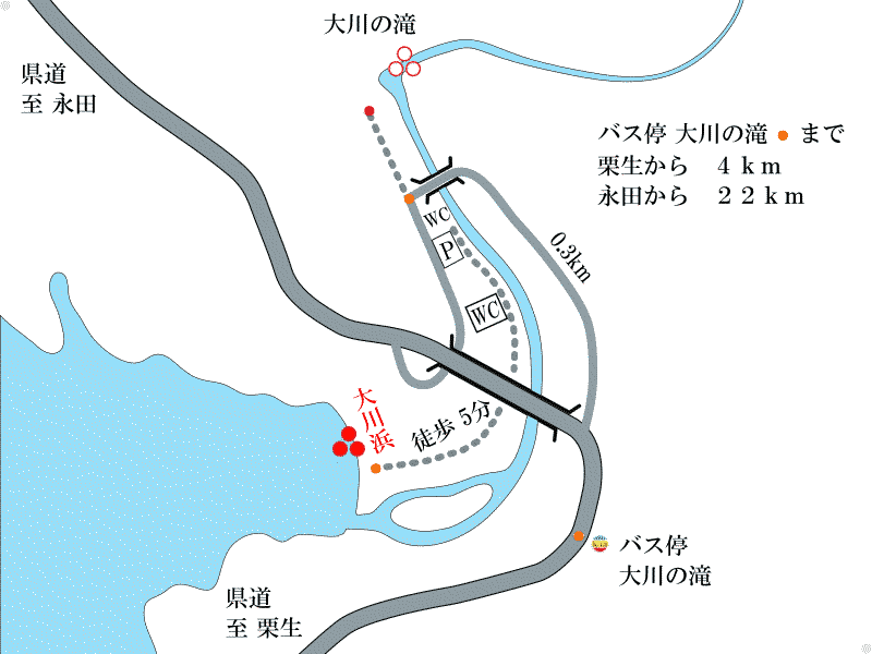 大川浜周辺地図