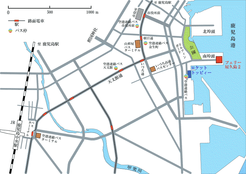 鹿児島市内地図